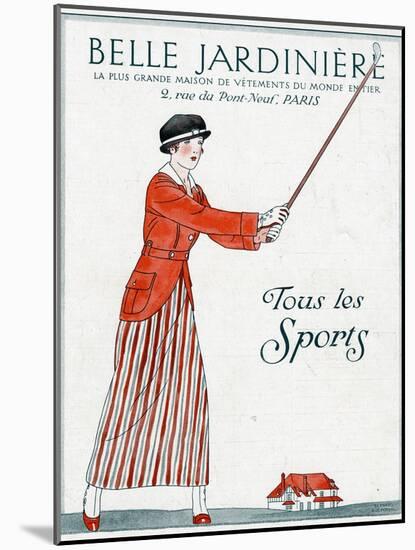 Lady Golfer 1914-Bernard Boutet De Monvel-Mounted Photographic Print