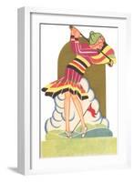 Lady Golfer, Graphics-null-Framed Art Print