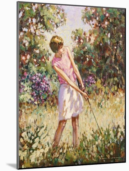 Lady Golfer in the Rough-Paul Gribble-Mounted Giclee Print