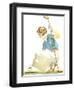 Lady Golfer Teeing Up-null-Framed Art Print