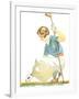 Lady Golfer Teeing Up-null-Framed Art Print