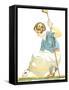 Lady Golfer Teeing Up-null-Framed Stretched Canvas