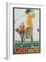 Lady Golfer-null-Framed Art Print