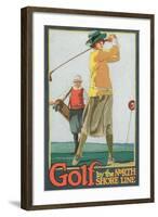 Lady Golfer-null-Framed Art Print