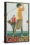 Lady Golfer-null-Stretched Canvas