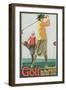 Lady Golfer-null-Framed Art Print