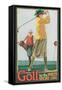 Lady Golfer-null-Framed Stretched Canvas