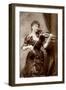 Lady Hallé playing the violin (b/w photo)-Alexander Bassano-Framed Giclee Print