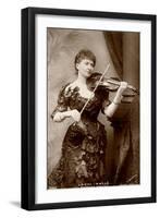 Lady Hallé playing the violin (b/w photo)-Alexander Bassano-Framed Giclee Print