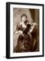 Lady Hallé playing the violin (b/w photo)-Alexander Bassano-Framed Giclee Print