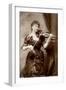 Lady Hallé playing the violin (b/w photo)-Alexander Bassano-Framed Giclee Print