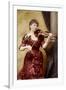 Lady Hallé playing the violin-Alexander Bassano-Framed Giclee Print