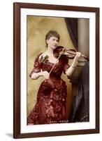 Lady Hallé playing the violin-Alexander Bassano-Framed Giclee Print