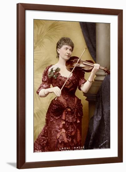 Lady Hallé playing the violin-Alexander Bassano-Framed Giclee Print