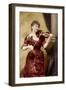 Lady Hallé playing the violin-Alexander Bassano-Framed Giclee Print