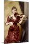 Lady Hallé playing the violin-Alexander Bassano-Mounted Giclee Print