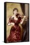 Lady Hallé playing the violin-Alexander Bassano-Framed Stretched Canvas