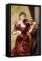 Lady Hallé playing the violin-Alexander Bassano-Framed Stretched Canvas