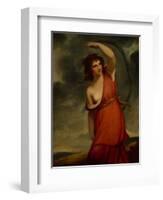 Lady Hamilton as Mirth-George Romney-Framed Giclee Print