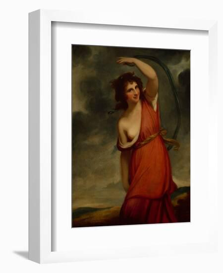 Lady Hamilton as Mirth-George Romney-Framed Giclee Print