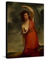 Lady Hamilton as Mirth-George Romney-Stretched Canvas