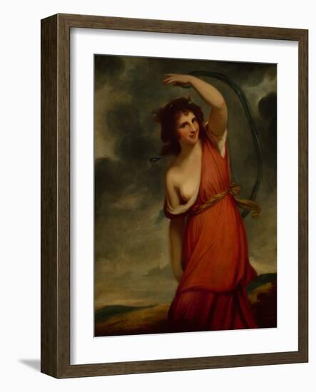 Lady Hamilton as Mirth-George Romney-Framed Giclee Print