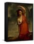 Lady Hamilton as Mirth-George Romney-Framed Stretched Canvas