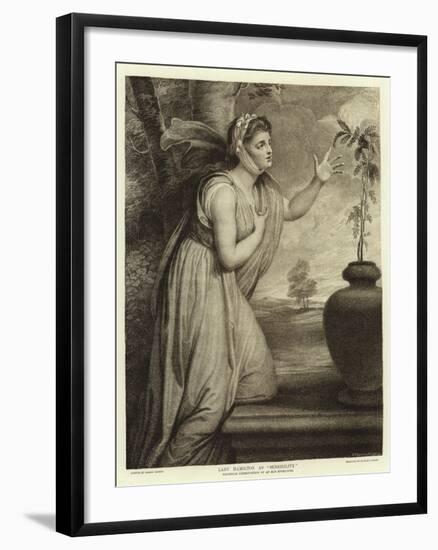 Lady Hamilton as Sensibility-George Romney-Framed Giclee Print