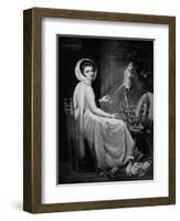 'Lady Hamilton as The Spinstress', c1782, (1912)-George Romney-Framed Giclee Print