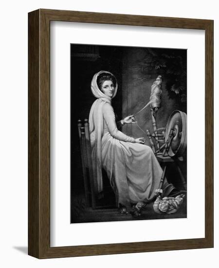 'Lady Hamilton as The Spinstress', c1782, (1912)-George Romney-Framed Giclee Print