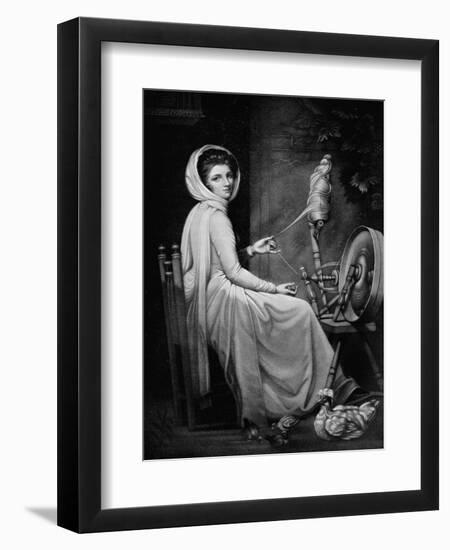 'Lady Hamilton as The Spinstress', c1782, (1912)-George Romney-Framed Giclee Print