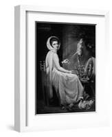 'Lady Hamilton as The Spinstress', c1782, (1912)-George Romney-Framed Giclee Print