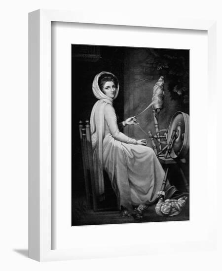 'Lady Hamilton as The Spinstress', c1782, (1912)-George Romney-Framed Giclee Print