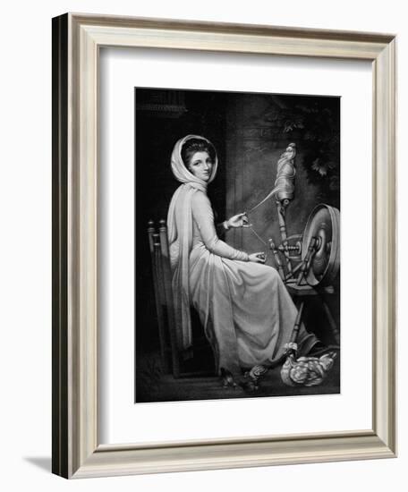 'Lady Hamilton as The Spinstress', c1782, (1912)-George Romney-Framed Giclee Print