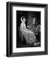 'Lady Hamilton as The Spinstress', c1782, (1912)-George Romney-Framed Giclee Print