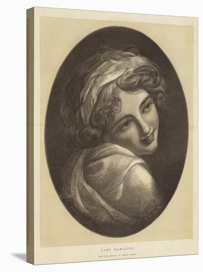 Lady Hamilton-George Romney-Stretched Canvas