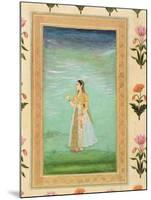 Lady Holding a Flower, from the Small Clive Album (Opaque W/C on Paper)-Mughal-Mounted Giclee Print