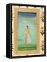 Lady Holding a Flower, from the Small Clive Album (Opaque W/C on Paper)-Mughal-Framed Stretched Canvas