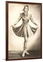 Lady Ice Skater in Tasteful Skirt-null-Framed Art Print