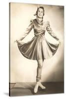 Lady Ice Skater in Tasteful Skirt-null-Stretched Canvas