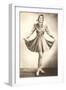 Lady Ice Skater in Tasteful Skirt-null-Framed Art Print