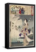 Lady Iga and the Ghost of Sasaki Kiyotaka, 1886-Toyohara Chikanobu-Framed Stretched Canvas