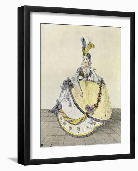 Lady in a Ball Gown at the English Court-null-Framed Giclee Print