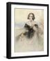 Lady in a Black Dress, 1847-John Hayter-Framed Giclee Print
