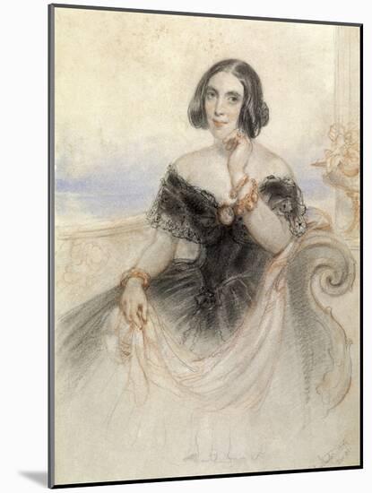 Lady in a Black Dress, 1847-John Hayter-Mounted Giclee Print