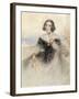 Lady in a Black Dress, 1847-John Hayter-Framed Giclee Print