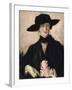 Lady in a Black Hat-Francis Campbell Boileau Cadell-Framed Giclee Print