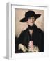 Lady in a Black Hat-Francis Campbell Boileau Cadell-Framed Giclee Print