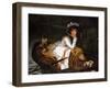 Lady in a Boat-James Tissot-Framed Art Print