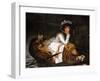 Lady in a Boat-James Tissot-Framed Art Print